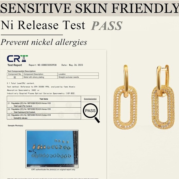 Elegant Vintage Gold Hoop Earrings - Picture 3 of 4